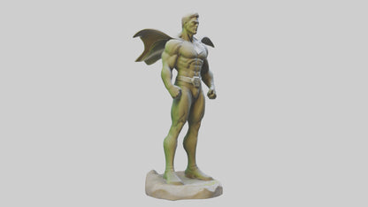 Earth Protection Hero Sculpture model VR / AR / low-poly