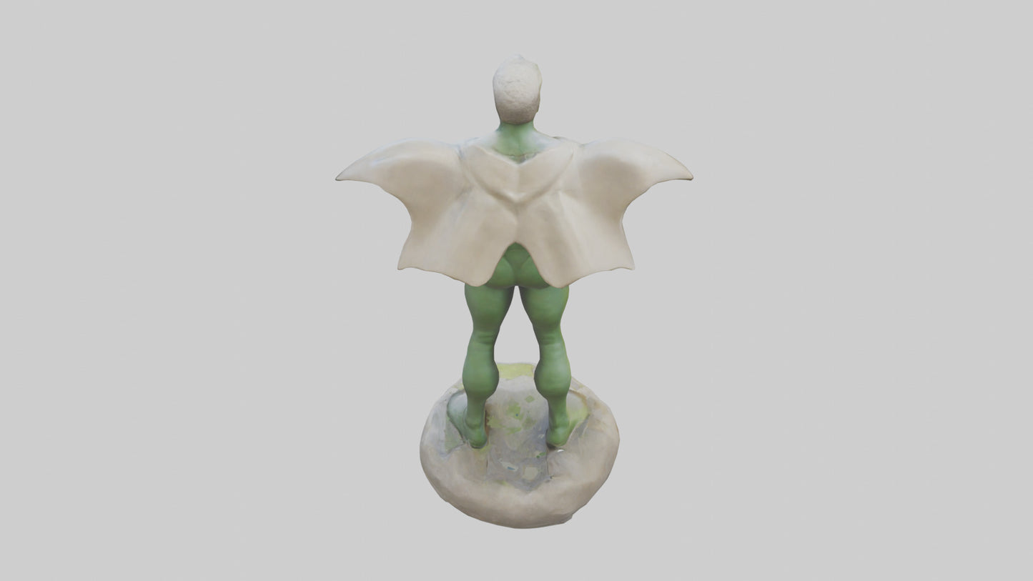 Earth Protection Hero Sculpture model VR / AR / low-poly