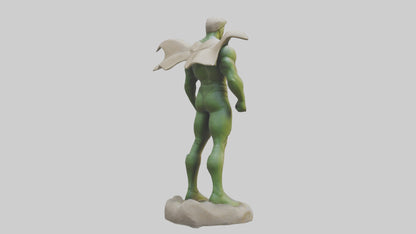 Earth Protection Hero Sculpture model VR / AR / low-poly