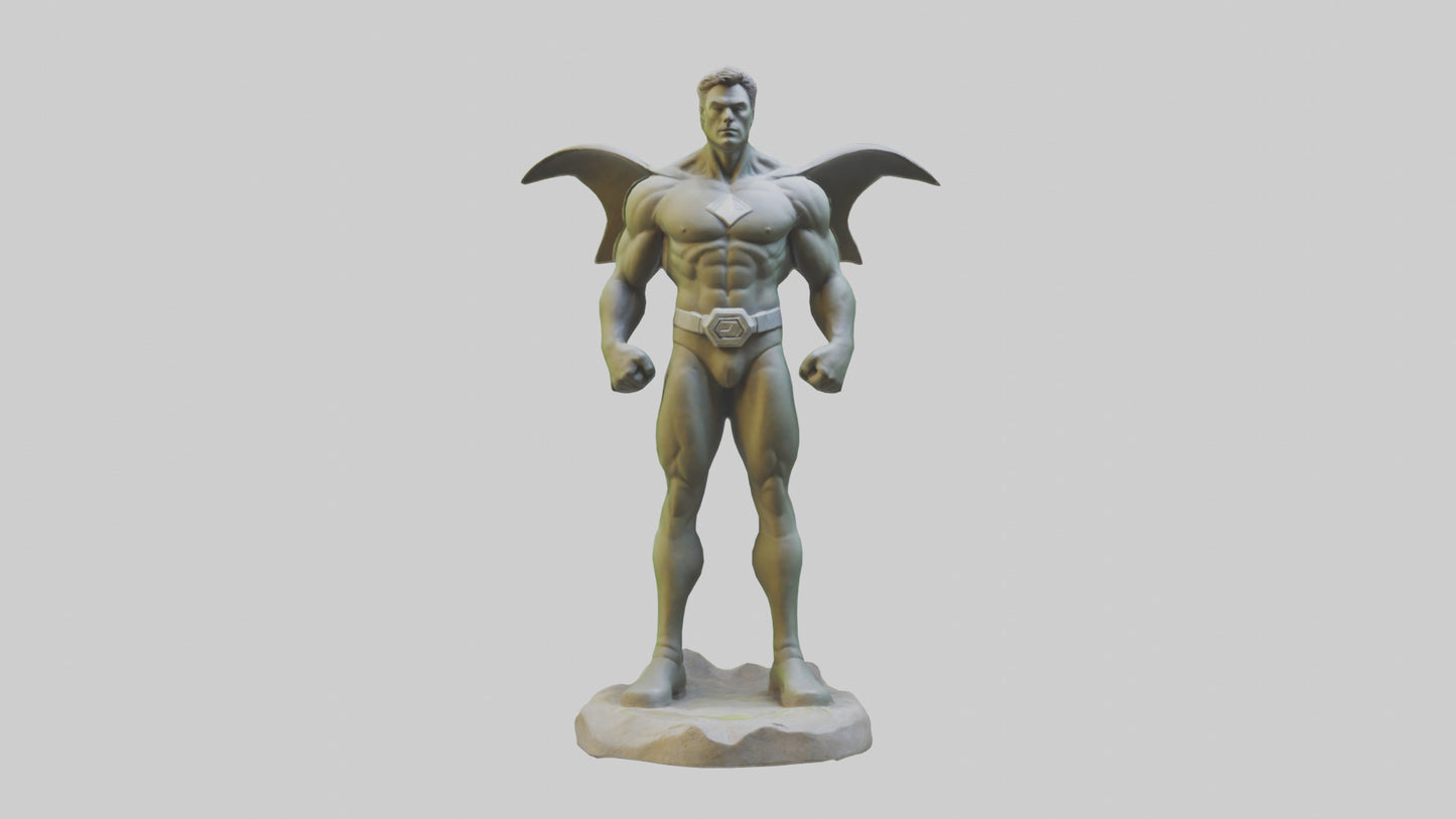 Earth Protection Hero Sculpture model VR / AR / low-poly