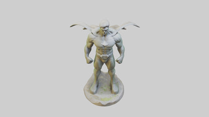Earth Protection Hero Sculpture model VR / AR / low-poly