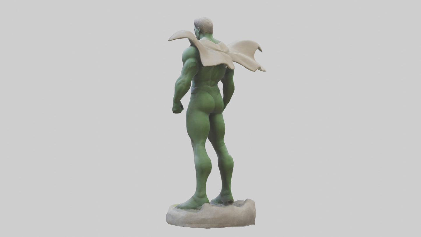 Earth Protection Hero Sculpture model VR / AR / low-poly