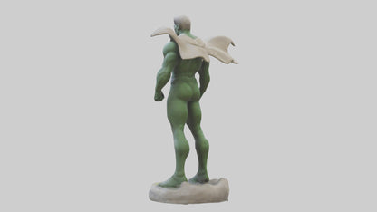 Earth Protection Hero Sculpture model VR / AR / low-poly