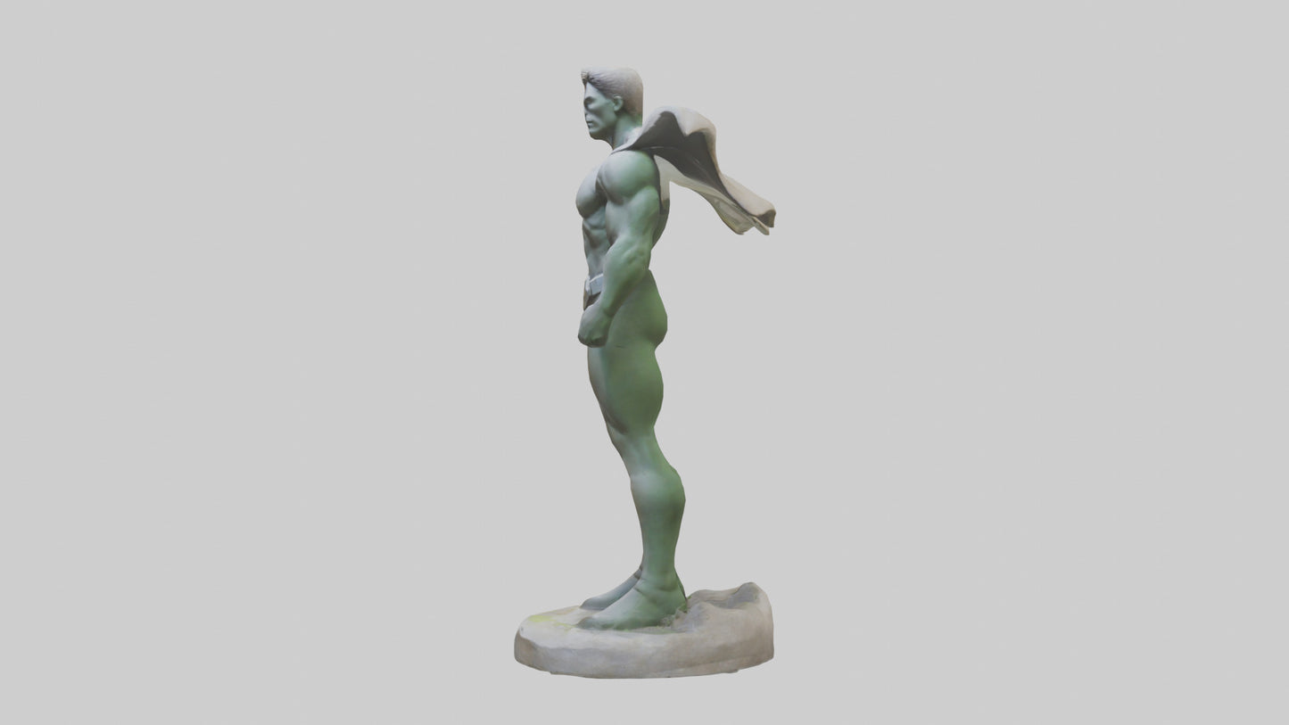 Earth Protection Hero Sculpture model VR / AR / low-poly