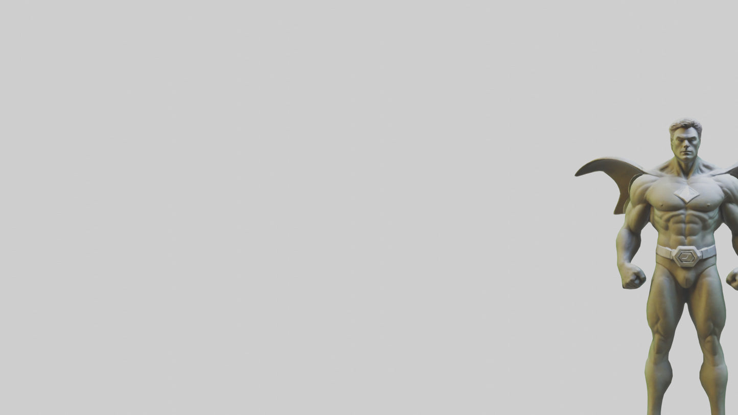 Earth Protection Hero Sculpture model VR / AR / low-poly