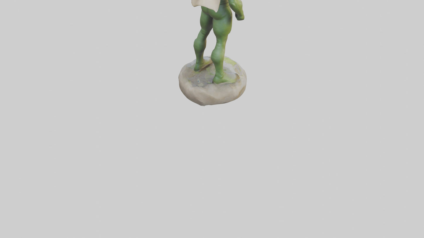 Earth Protection Hero Sculpture model VR / AR / low-poly