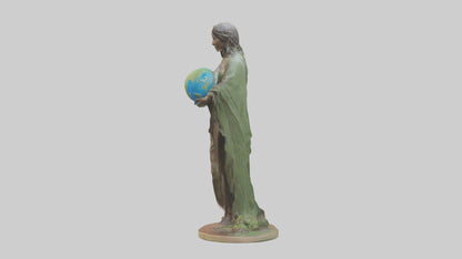 Earth Stewardship Statue model VR / AR / low-poly