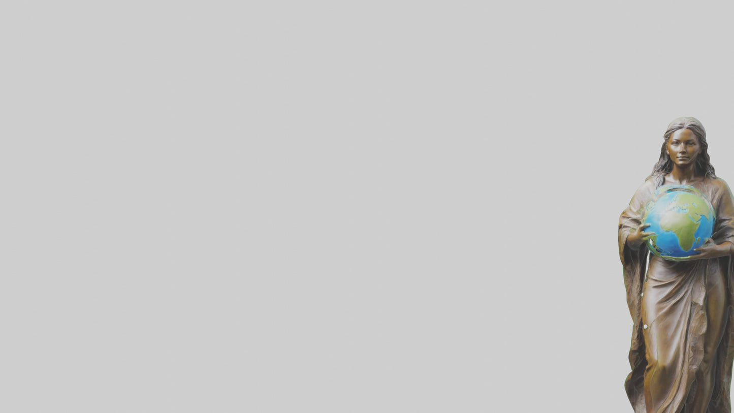 Earth Stewardship Statue model VR / AR / low-poly