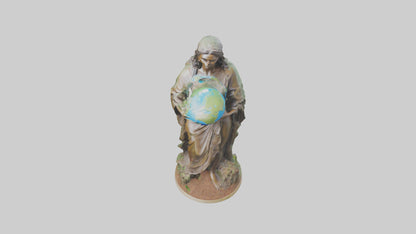 Earth Stewardship Statue model VR / AR / low-poly