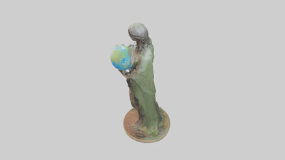 Earth Stewardship Statue model VR / AR / low-poly