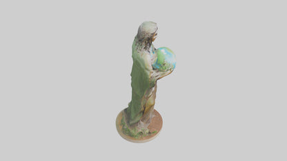 Earth Stewardship Statue model VR / AR / low-poly