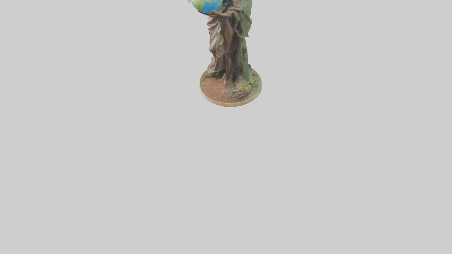 Earth Stewardship Statue model VR / AR / low-poly