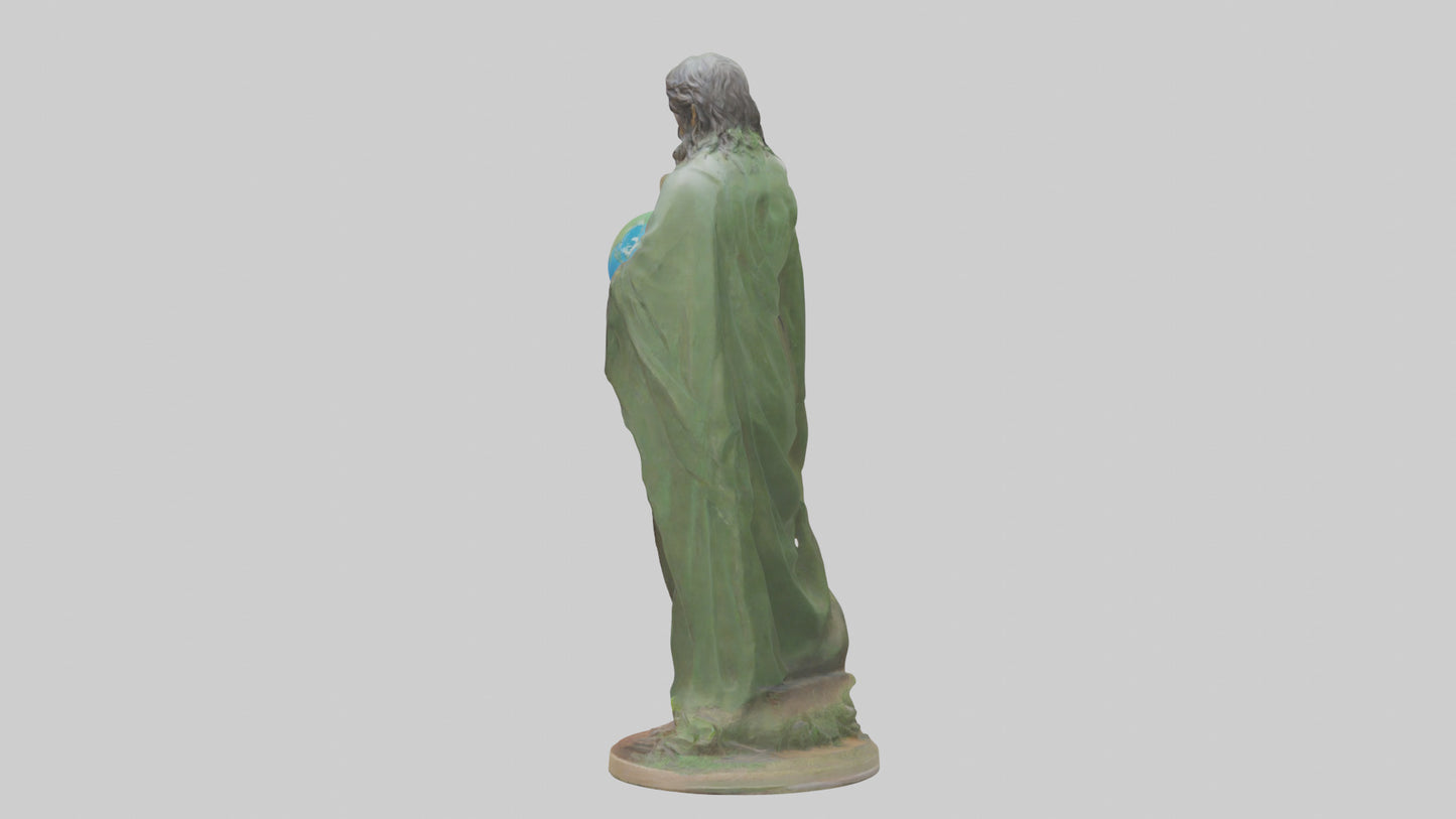Earth Stewardship Statue model VR / AR / low-poly
