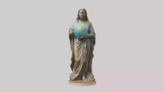 Earth Stewardship Statue model VR / AR / low-poly