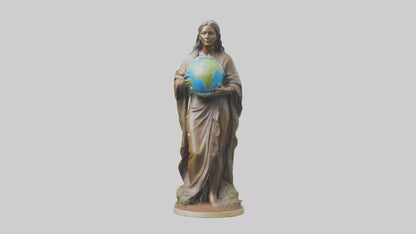 Earth Stewardship Statue model VR / AR / low-poly