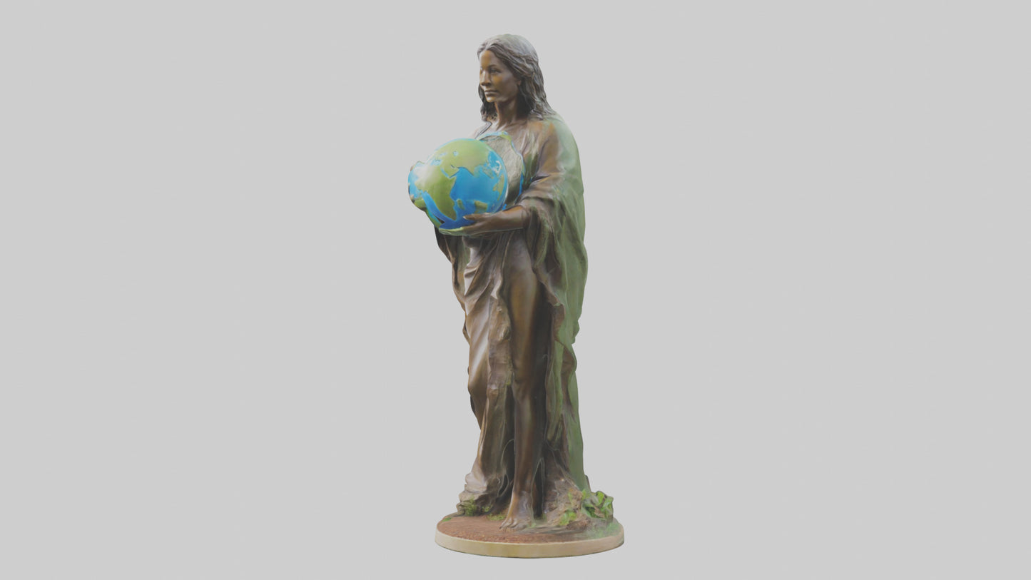 Earth Stewardship Statue model VR / AR / low-poly