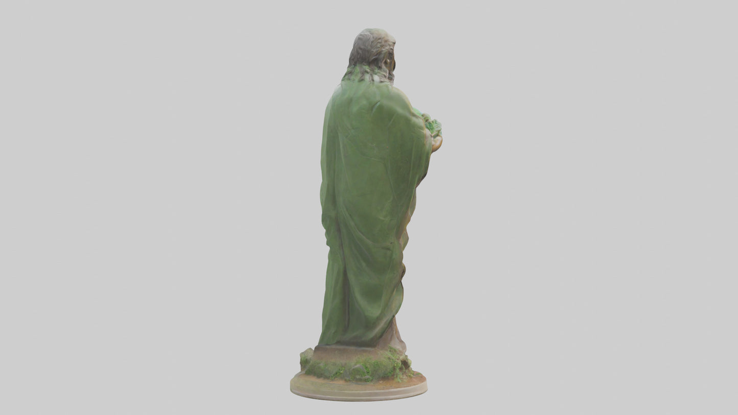 Earth Stewardship Statue model VR / AR / low-poly