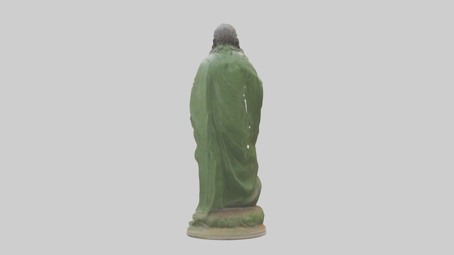 Earth Stewardship Statue model VR / AR / low-poly
