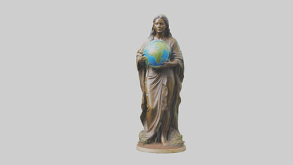Earth Stewardship Statue model VR / AR / low-poly