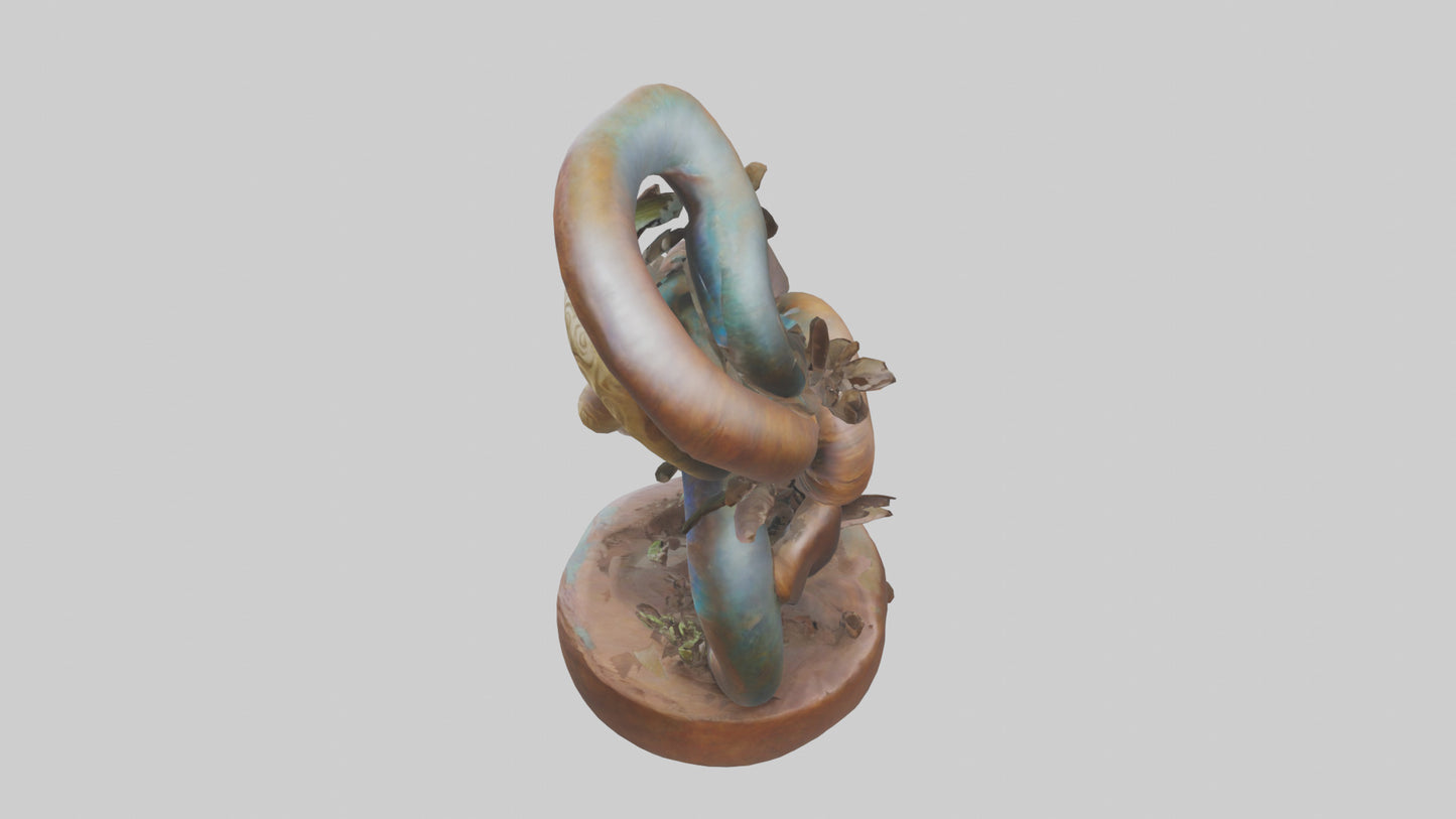 Earthly Spiral Sculpture model 3D model
