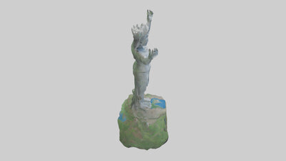 Earths Guardianship Statue model VR / AR / low-poly