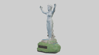 Earths Guardianship Statue model VR / AR / low-poly