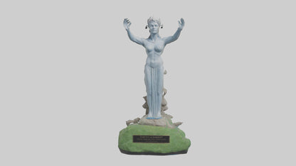 Earths Guardianship Statue model VR / AR / low-poly