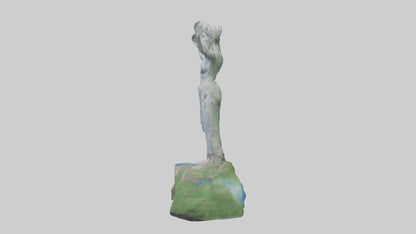 Earths Guardianship Statue model VR / AR / low-poly