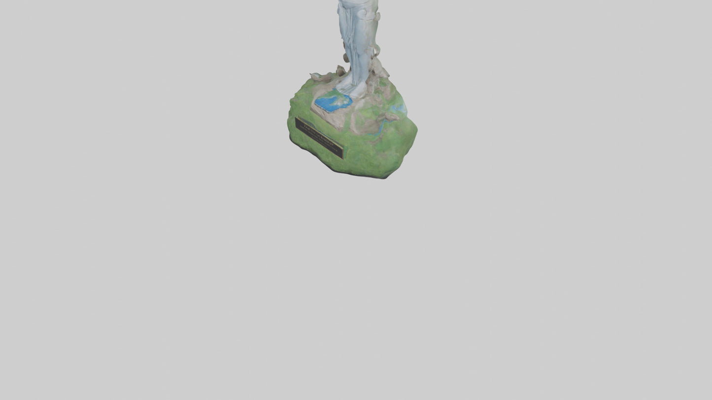 Earths Guardianship Statue model VR / AR / low-poly