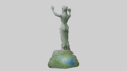 Earths Guardianship Statue model VR / AR / low-poly