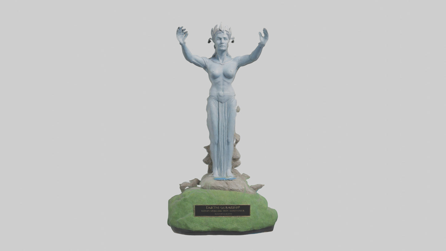 Earths Guardianship Statue model VR / AR / low-poly