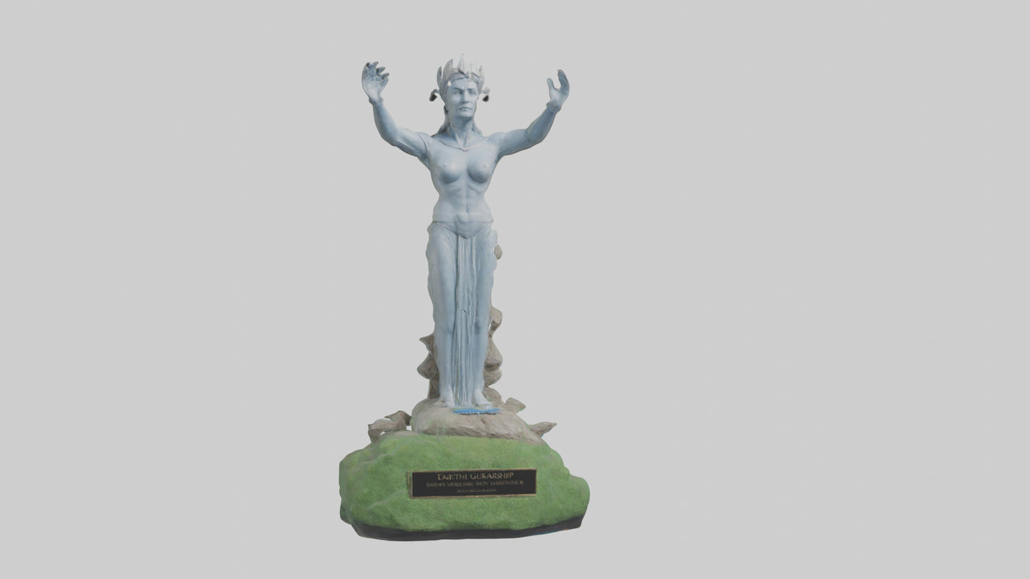 Earths Guardianship Statue model VR / AR / low-poly