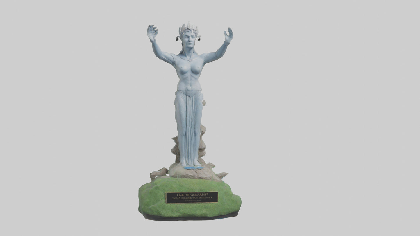 Earths Guardianship Statue model VR / AR / low-poly