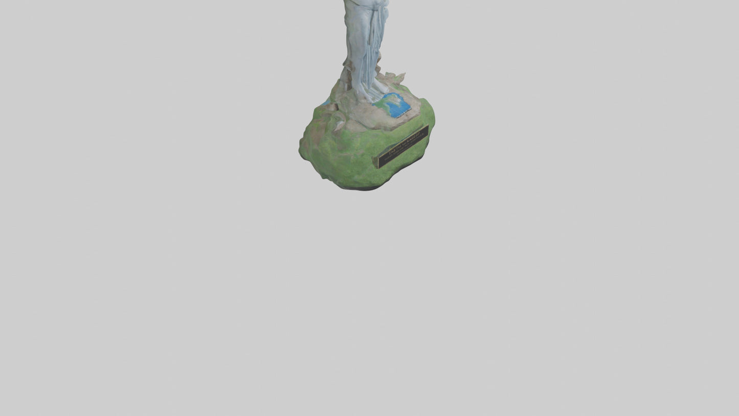 Earths Guardianship Statue model VR / AR / low-poly