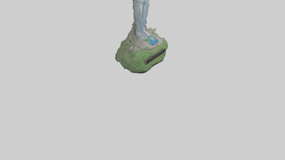 Earths Guardianship Statue model VR / AR / low-poly