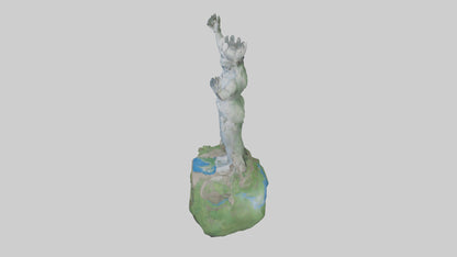 Earths Guardianship Statue model VR / AR / low-poly