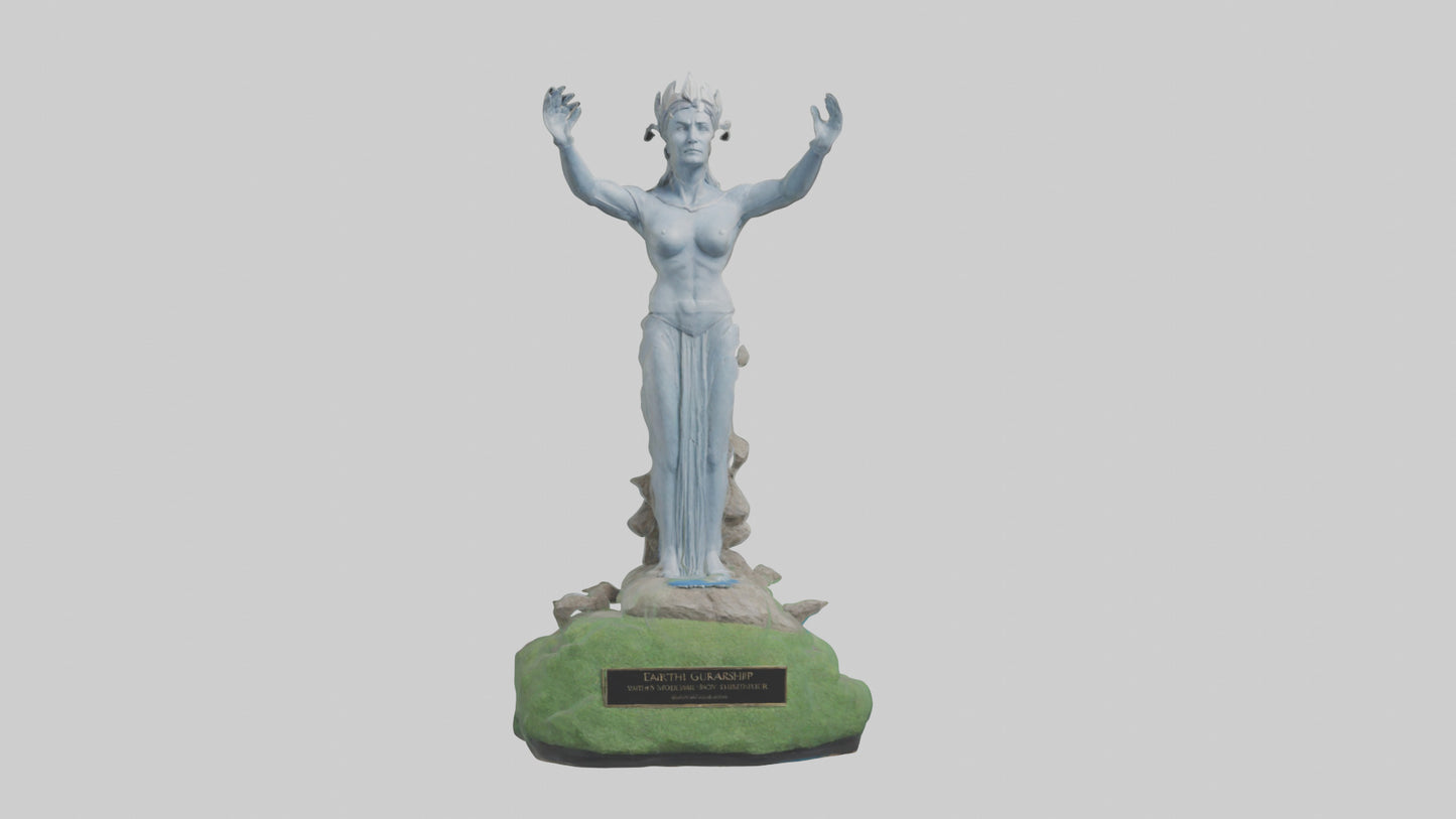 Earths Guardianship Statue model VR / AR / low-poly