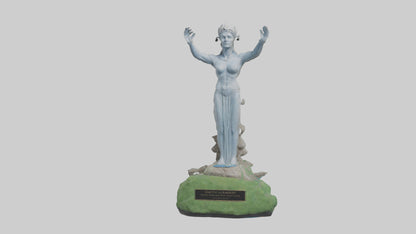 Earths Guardianship Statue model VR / AR / low-poly