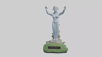Earths Guardianship Statue model VR / AR / low-poly