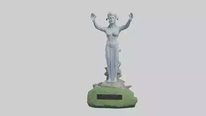 Earths Guardianship Statue model VR / AR / low-poly