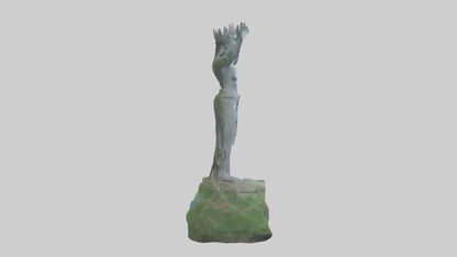 Earths Guardianship Statue model VR / AR / low-poly