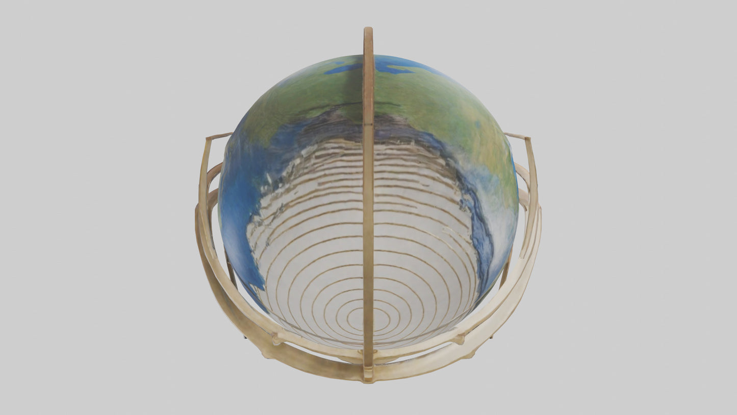 Earths Motion sculpture model VR / AR / low-poly