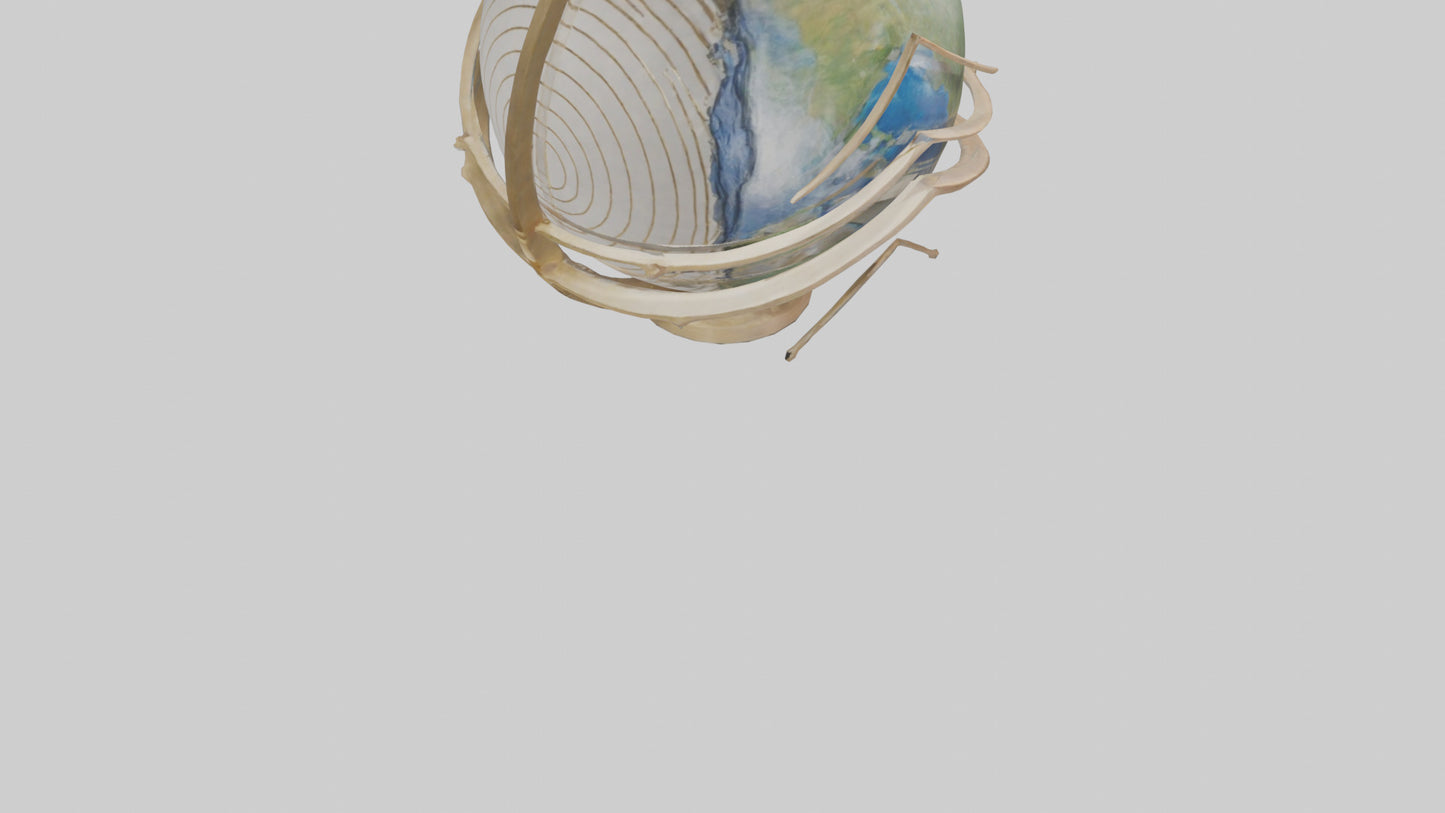 Earths Motion sculpture model VR / AR / low-poly