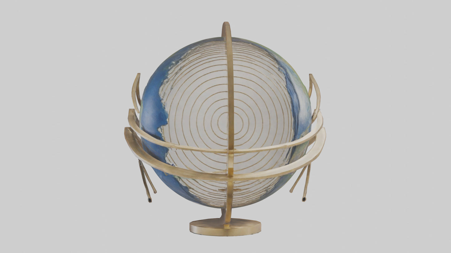 Earths Motion sculpture model VR / AR / low-poly