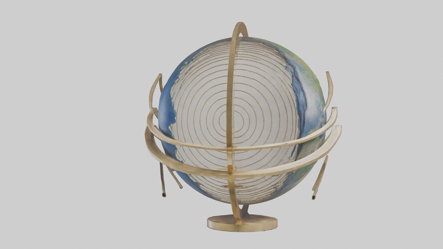 Earths Motion sculpture model VR / AR / low-poly