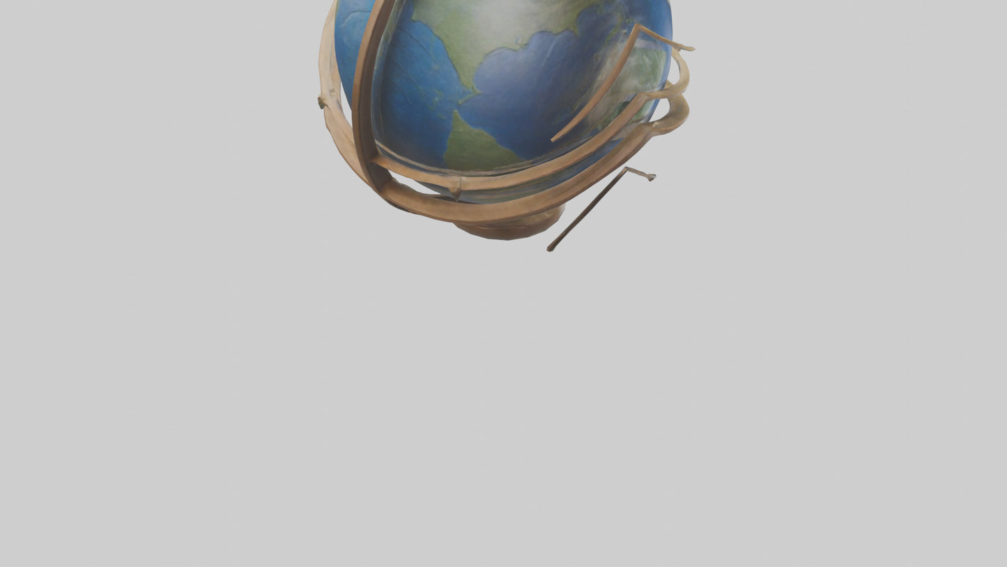 Earths Motion sculpture model VR / AR / low-poly