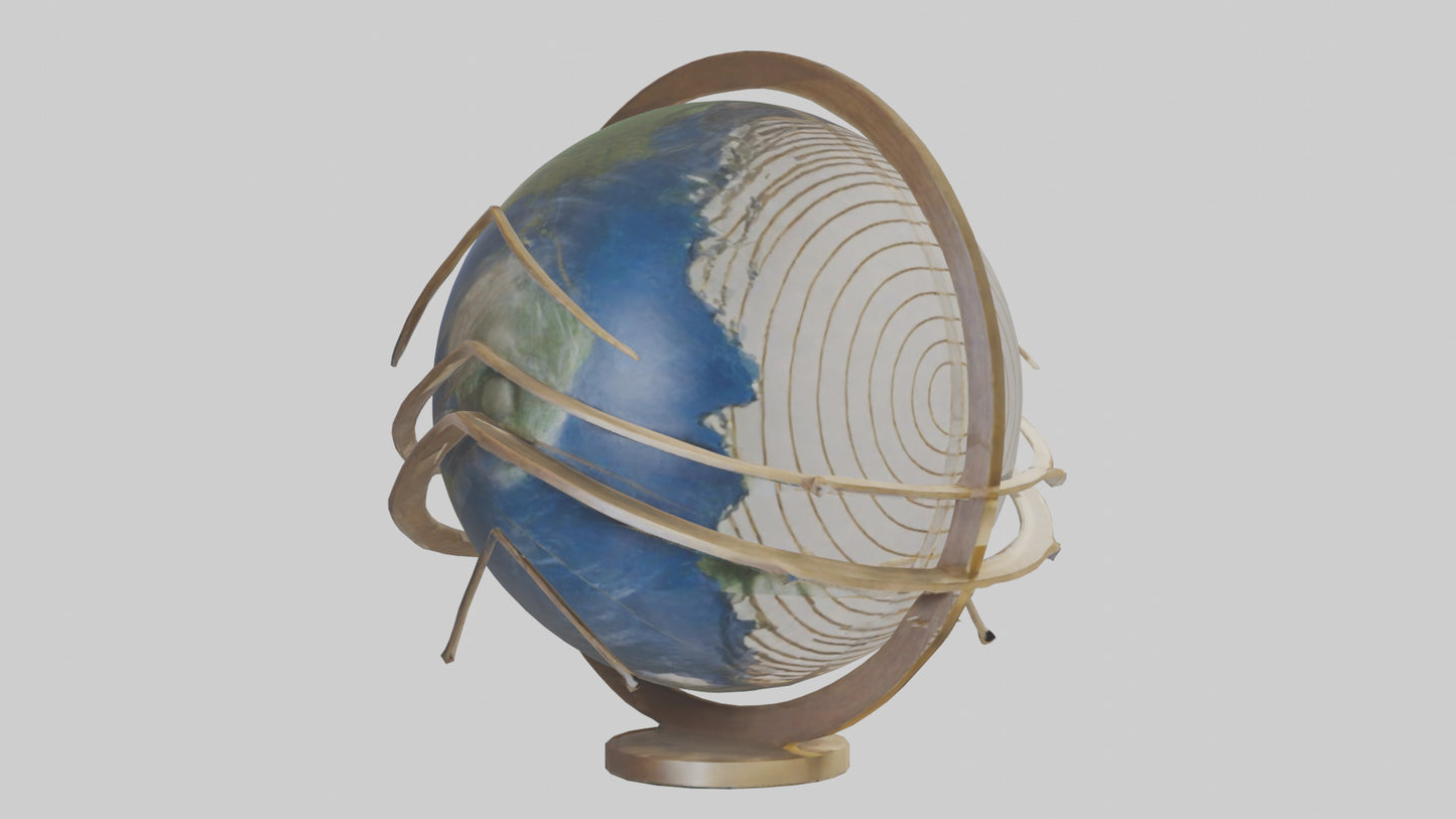 Earths Motion sculpture model VR / AR / low-poly