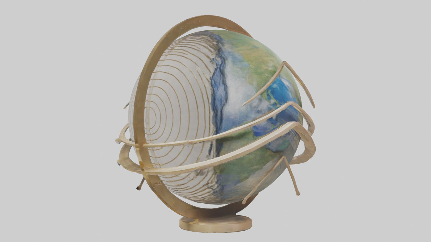Earths Motion sculpture model VR / AR / low-poly