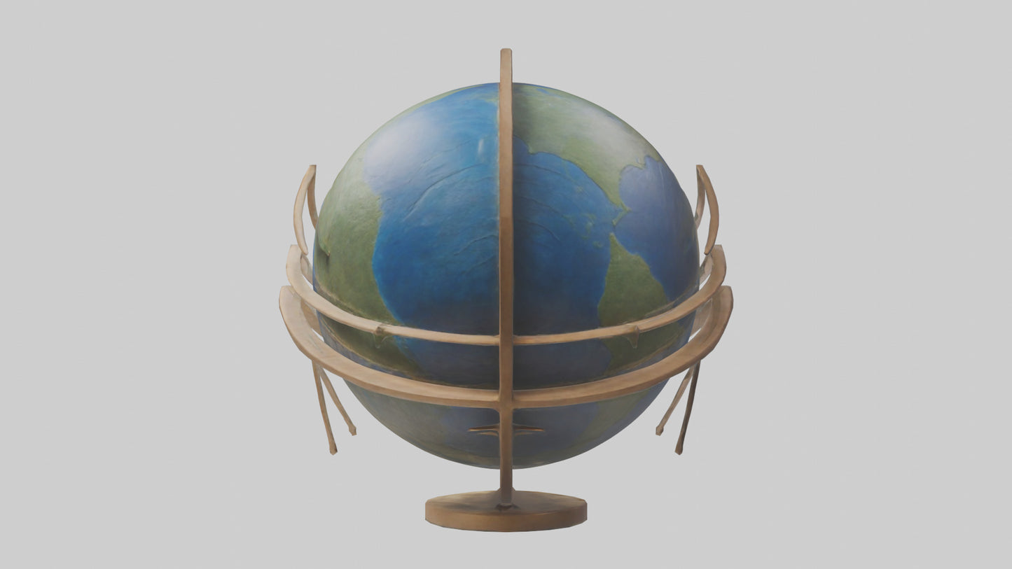 Earths Motion sculpture model VR / AR / low-poly