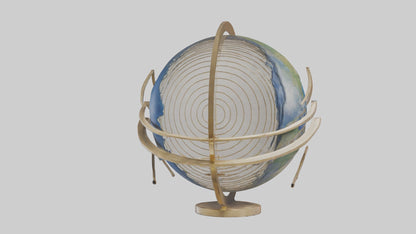 Earths Motion sculpture model VR / AR / low-poly